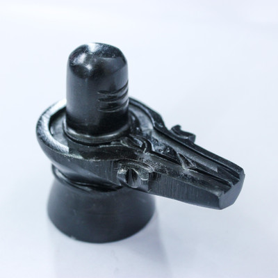 NAVYAKSH SHIVLING BLACK STONE Decorative Showpiece  -  6 cm(Brass, Multicolor)