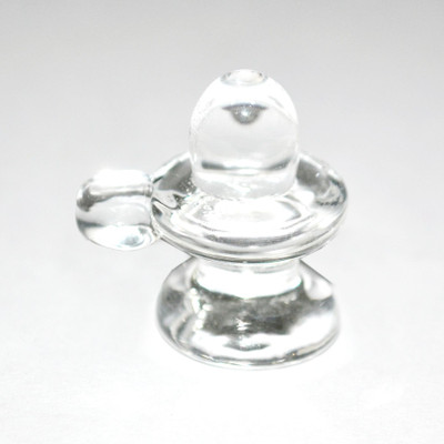 Spiritual Max Sphatik Shivling AAA QUALITY (6.5 grams) Decorative Showpiece - 2.5 cm(Polyresin, Clear)