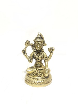 SWADESHI CHARKHA Brass Shiv Idol Decorative Showpiece  -  10 cm(Brass, Gold)