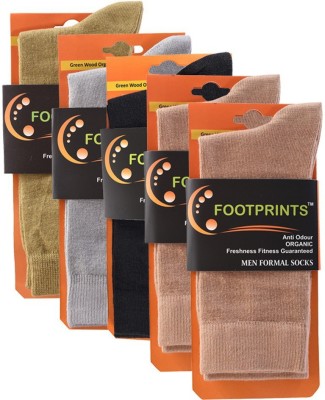 Footprints Organic Cotton Men Calf Length(Pack of 5)