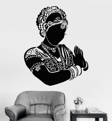 stylishdecor 70 cm s_stylisvinamrawithtwohands Self Adhesive Sticker(Pack of 1)