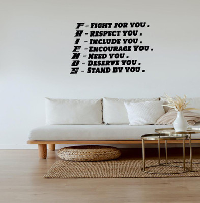 DICTON HUB 59 cm friendsmeaningblk1 Removable Sticker(Pack of 1)