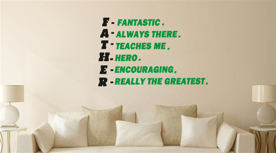 DICTON HUB 59 cm fathermeaningblkgreen Removable Sticker(Pack of 1)