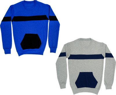 Indistar Full Sleeve Striped Boys & Girls Sweatshirt