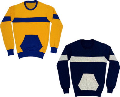IndiWeaves Full Sleeve Solid Boys & Girls Sweatshirt
