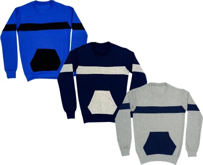 IndiWeaves Full Sleeve Solid Boys & Girls Sweatshirt