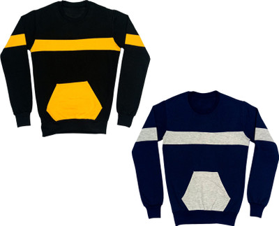 Indistar Full Sleeve Striped Boys & Girls Sweatshirt