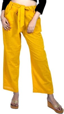 SHRI KRISHNA FASHION Relaxed Women Yellow Trousers