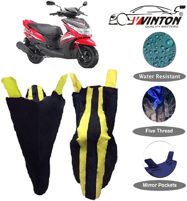 V VINTON Two Wheeler Cover for Yamaha(Ray Z, Yellow)