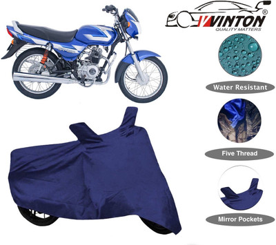 V VINTON Two Wheeler Cover for Bajaj(CT100, Blue)