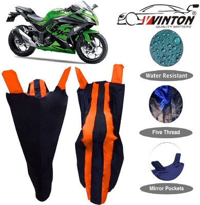 V VINTON Two Wheeler Cover for Kawasaki(Ninja 300, Orange)