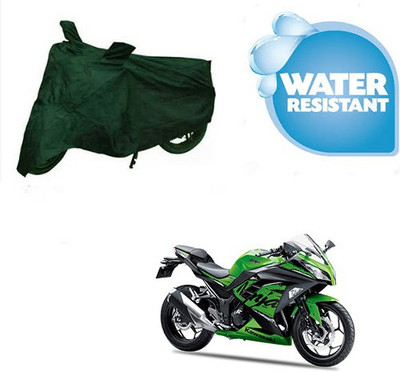 SpeedRock Waterproof Two Wheeler Cover for Kawasaki(Ninja 300, Green)
