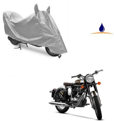 Atulit enterprises Waterproof Two Wheeler Cover for Royal Enfield(Classic Chrome, Silver)