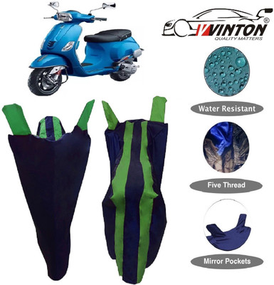V VINTON Two Wheeler Cover for Piaggio(Vespa, Green)