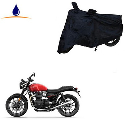 Mdstar Waterproof Two Wheeler Cover for Triumph(Twin spark, Black)