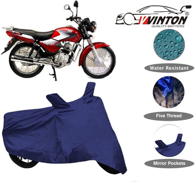 V VINTON Two Wheeler Cover for TVS(Star, Blue)