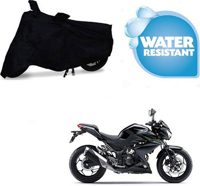 SRENTERPRISES Two Wheeler Cover for Kawasaki(Z250, Black)