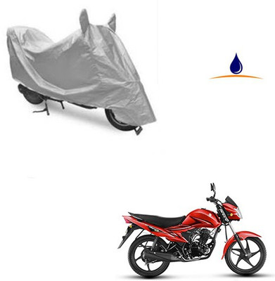 SRENTERPRISES Two Wheeler Cover for Suzuki(Hayate, Silver)