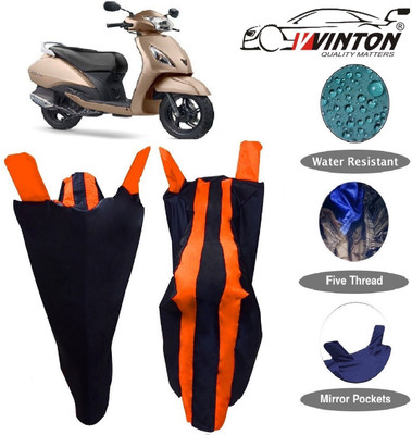 V VINTON Two Wheeler Cover for TVS(Jupiter, Blue, Orange)