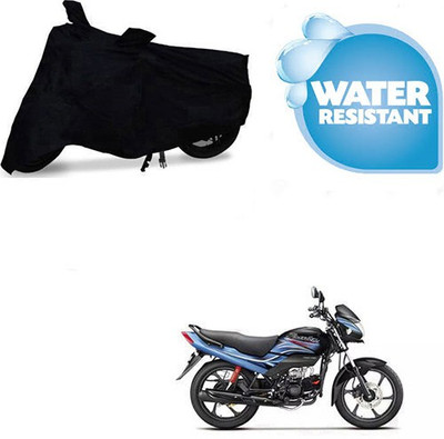 saanvi Waterproof Two Wheeler Cover for Hero(Passion Plus, Black)