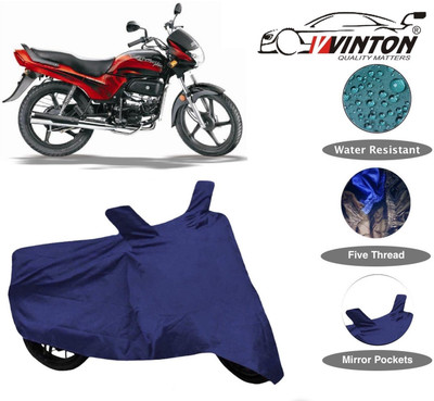 V VINTON Two Wheeler Cover for Hero(Passion Plus, Blue)