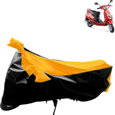 Rhtdm Two Wheeler Cover for Mahindra(Duro DZ, Black, Yellow)