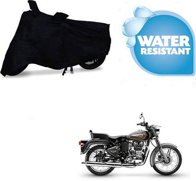 Atulit enterprises Waterproof Two Wheeler Cover for Royal Enfield(Bullet 500, Black)