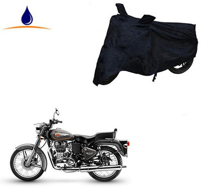 Atulit enterprises Waterproof Two Wheeler Cover for Royal Enfield(Bullet 500, Black)