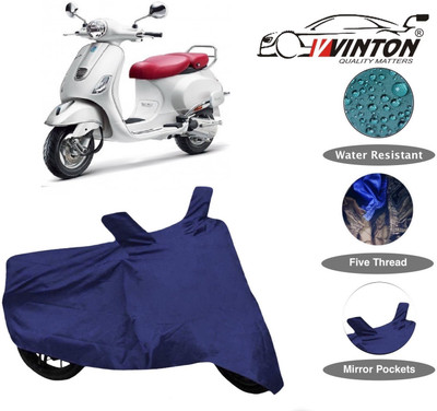 V VINTON Two Wheeler Cover for Piaggio(Vespa VXL, Blue)