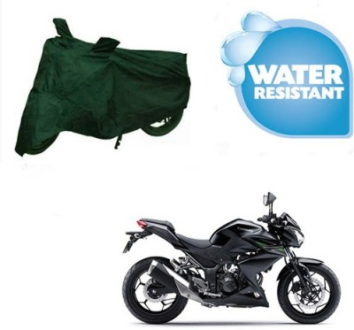 Motoren Waterproof Two Wheeler Cover for Kawasaki(Z250, Green)