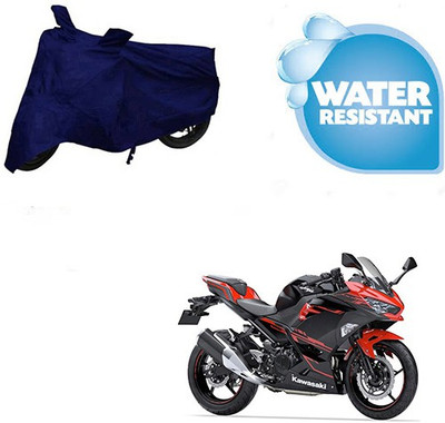 Feel heaven Waterproof Two Wheeler Cover for Kawasaki(Ninja 250, Blue)