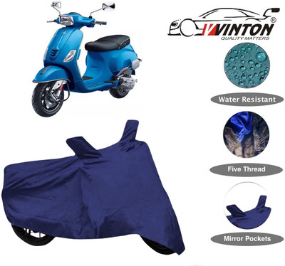 V VINTON Two Wheeler Cover for Piaggio(Piaggio Vespa, Blue)