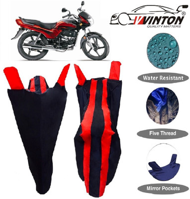 V VINTON Two Wheeler Cover for Hero(Passion Plus, Red, Blue)