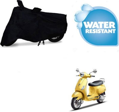 Mdstar Waterproof Two Wheeler Cover for Piaggio(Vespa SXL, Black)