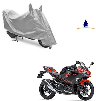 SRENTERPRISES Two Wheeler Cover for Kawasaki(Ninja 250, Silver)
