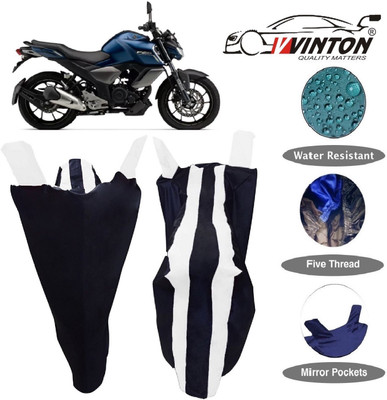 V VINTON Two Wheeler Cover for Yamaha(FZ S V3.0 FI, White)