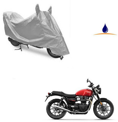 Atulit enterprises Waterproof Two Wheeler Cover for Triumph(Twin spark, Silver)