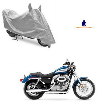 SRENTERPRISES Two Wheeler Cover for Harley Davidson(XL 883, Silver)