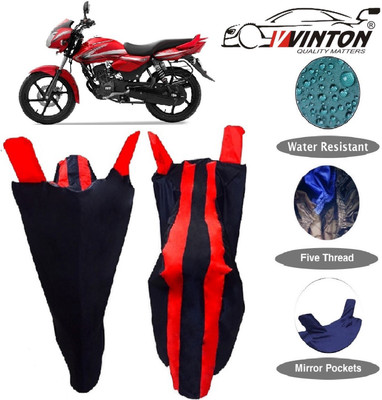 V VINTON Two Wheeler Cover for TVS(Phoenix 125, Red)