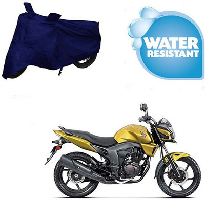 RPSENTTERPR Waterproof Two Wheeler Cover for Honda(CB Trigger, Blue)