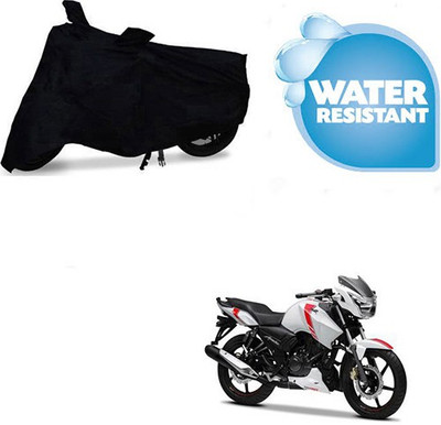 SRENTERPRISES Two Wheeler Cover for TVS(Apache, Black)