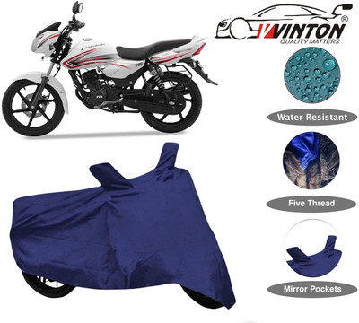 V VINTON Two Wheeler Cover for TVS(Pheonix, Blue)