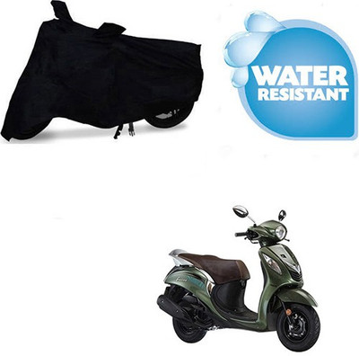 SRENTERPRISES Two Wheeler Cover for Yamaha(Fascino, Black)
