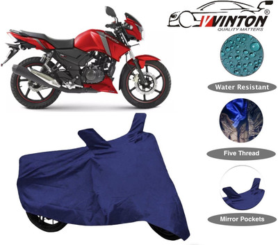 V VINTON Two Wheeler Cover for TVS(Apache RTR 160, Blue)
