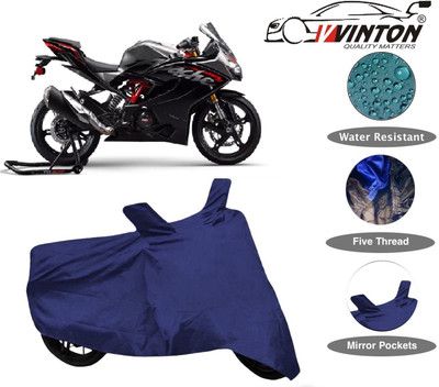 V VINTON Two Wheeler Cover for TVS(Apache RR 310, Blue)