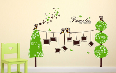 fuzzy 120 cm Family tree Self Adhesive Sticker(Pack of 1)