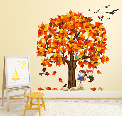Wallzone 120 cm Tree Removable Sticker(Pack of 1)