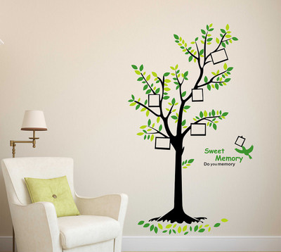 fuzzy 125 cm sweet memory tree Self Adhesive Sticker(Pack of 1)