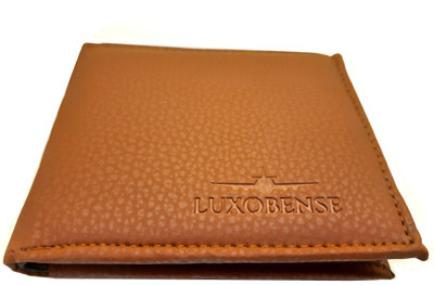 LUXOBENSE Men Casual Brown Artificial Leather Wallet(2 Card Slots)
