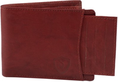 Keviv Men Red Genuine Leather Wallet(10 Card Slots)